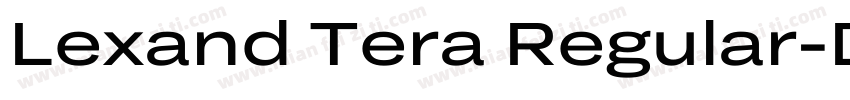 Lexand Tera Regular字体转换